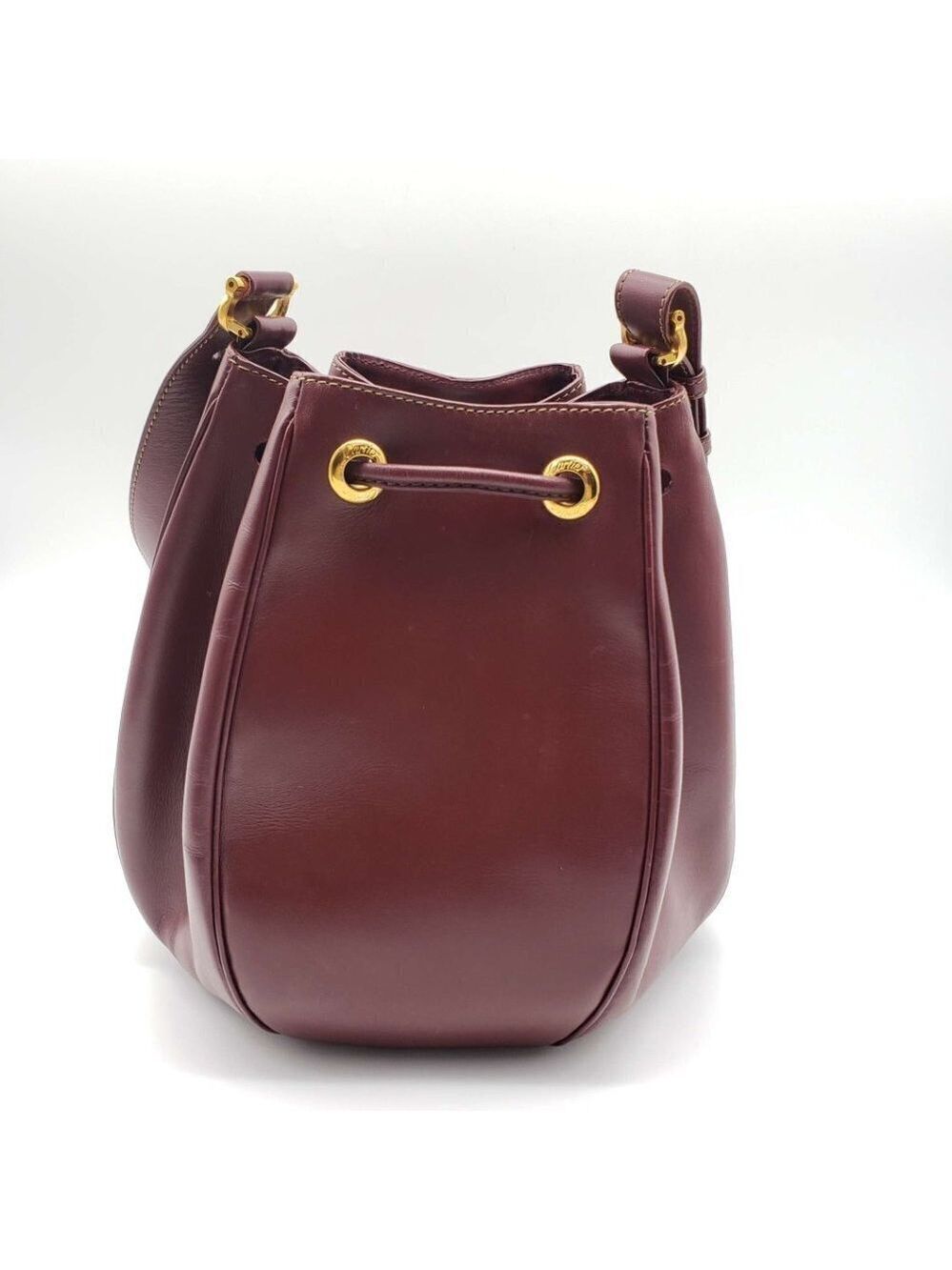 100% Authentic Must De Cartier Bordeaux Leather Shoulder Bag - Picture 4 of 16